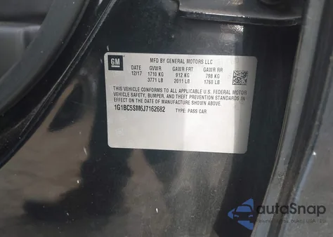 2018 Chevrolet Cruze Ls Auto from USA, damaged, VIN 1G1BC5SM6J7162682